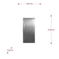 ثلاجه كلفنيتور باب واحد عمودي 21.9 قدم اللون ستيل