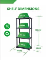 عرض خاص 5 أرفف تخزين شديدة التحمل من أوفر ستيشن