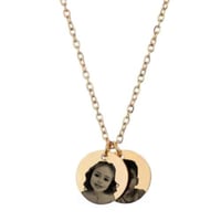 قلادة بتعليقتين دائرية - ذهبي - فضي - روز