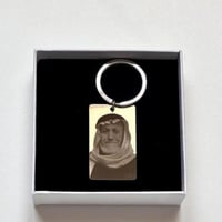 بكج 2ميدالية مفتاح نحت مستطيل ذهبي وفضي