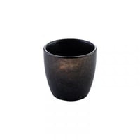 كوب الفخار الأسود بالتمويج النحاسي