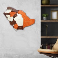 أوتلت خريطة حائط خشبية للمملكة - انجليزي