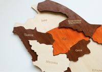 أوتلت خريطة حائط خشبية للمملكة - انجليزي