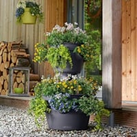 برج حوضين نباتات ري ذاتي ماركة Lechuza موديل Casca...