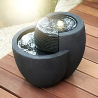 نافورة درج دائري مضيئة