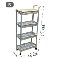 رفوف تخزين بلاستيك مستطيل 4 دور بكفرات