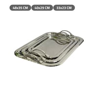 طقم طوفريات تقديم ستيل 3 قطع