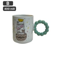 كوب سيراميك ابيض ملون