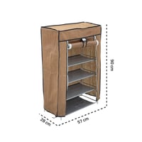 دولاب تخزين قماش 4 رفوف