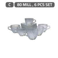 طقم فناجيل قهوه تركيه زجاج كرستال 12ق