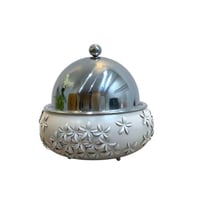 حافظة طعام 4 طبقات أزهار بيج