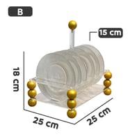 ستاند اكريلك مع صحون زجاج