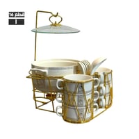 طقم شوربة بورسلين بالحامل