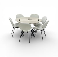 طاولة طعام خشب فخم دائري