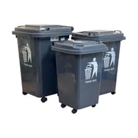 سلة مهملات دعاس بلاستيك رمادي