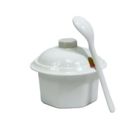 سكرية ميلامين بغطاء وملعقة