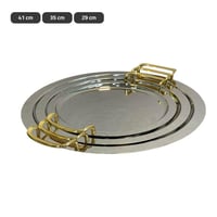 طقم صواني ضيافة دئري 3 قطع