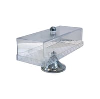 صحن تقديم اكريلك بغطاء وقاعدة