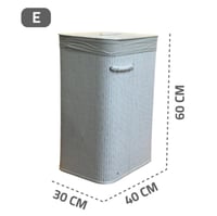 سلة غسيل بغطاء خشب