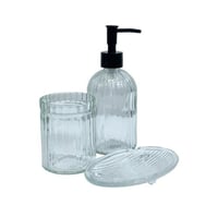 طقم صابون زجاج