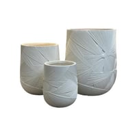 مركن زرع كبير ابيض سيراميك