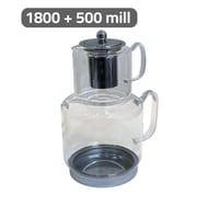 ابريق شفاف زجاج للشاي على البخار