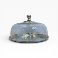 صحن كيك غطاء زجاج