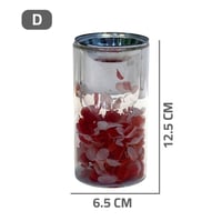 مبخرة زجاج مع ورد مجفف