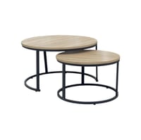 طاولتين متداخلة دائرية خشب