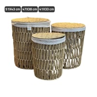 سلة غسيل دائرية بغطاء