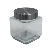 برطمان زجاج بغطاء استيل 500 ملل