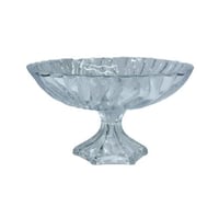 صحن زجاجي بقاعدة للتقديم