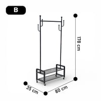 علاقة ملابس مع رفوف