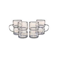 طقم بيالات شاي زجاج 4 قطع 140 مل