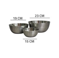 طقم زبادي ستيل 3 قطع