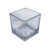 فازة ديكور زجاج مربع