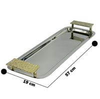 طوفرية تقديم ستانلس ستيل مقابض معدنية باللون الذهب...