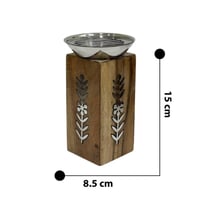 مبخرة خشبية مع صحن ستيل فاخر