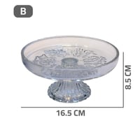 صحن زجاج بنقشة