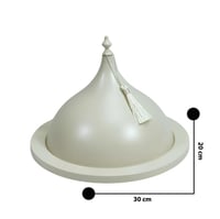 صحن تقديم مع غطاء ألمونيوم