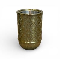 مبخرة المونيوم ذهبي بنقشة