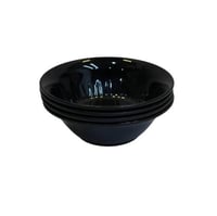 طقم زبديات ميلامين أسود مسطح