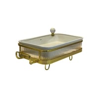 صحن تقديم مع سخان ذهبي