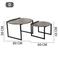 طقم طاولات ضيافة مودرن قطعتين