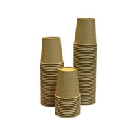 اكواب ورق بني