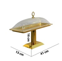 ستاند تقديم ستانلس ستيل بغطاء إكريلك
