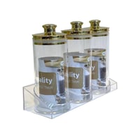 علب توابل زجاج 3قطع بستاند