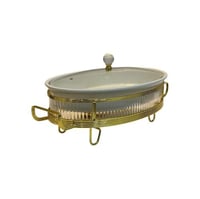 صحن تقديم مع سخان بيضاوي