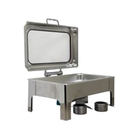 سخان طعام بوفية مستطيل هيدروليك فضي 9 لتر