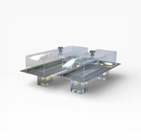 صحن كيك فضى بغطاء